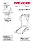 ProForm PCTL74100 User`s manual