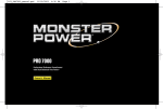 Monster Cable PRO7000 Owner`s manual