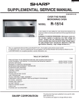 Sharp R-1514F Service manual