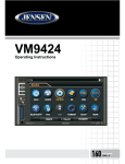 Audiovox VM9424 Operating instructions