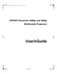 Epson PowerLite 5600p User`s guide