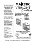 Vermont Castings 360DVSR Operating instructions
