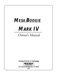 Mesa/Boogie Mark Five Owner`s manual