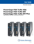 Extron electronics PowerCage FOX Tx/Rx AV User guide