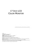 Medion LCD COLOR MONITOR Operating instructions