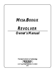 Mesa/Boogie REVOLVER Owner`s manual
