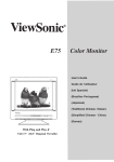 ViewSonic E75 User`s guide