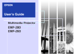 Epson EMP-260 User`s guide