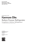 Sears Kenmore Elite 596.7858*800 Use & care guide