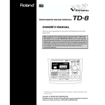 Roland TD-8 Owner`s manual