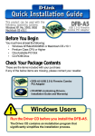 D-Link DFB-A5 Installation guide