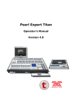 Avolites Pearl Expert Titan Operator`s manual