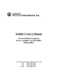 Acom International ACOM Exhibit 8 1000 User`s manual