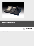 Bosch IntuiKey Installation manual