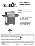 Char-Broil 466440509 Product guide