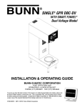 installation, operating, SINGLE GPR DBC-DV with