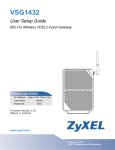 ZyXEL Communications VSG1432 Setup guide