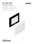 QSC Q-SYS TSC-8-WH User manual