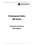 Motorola GM Series Service manual