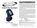 Elation Event Par System User manual