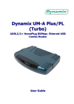 Dynamix UM-A Plus/PL User guide