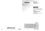 Clarion M455 Owner`s manual
