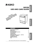 Asko T700 Operating instructions