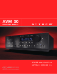 Anthem AVM 30-HD Operating instructions