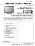 Sharp LC-62C42U Service manual