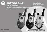 Motorola T5950 - Rechargeable GMRS Radios User`s guide