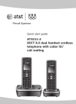AT&T DECT AT3211-2 User`s manual