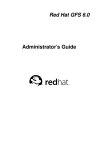 Red Hat GFS 6.0 Administrator`s Guide