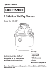 Craftsman 125.12001 Operator`s manual