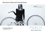 Public Bike Owner`s manual