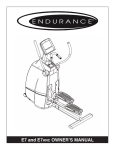 Endurance E7HRC Owner`s manual