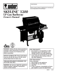 Weber Skyline 1200 LP Owner`s manual