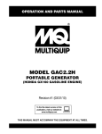 MULTIQUIP GAC2.2H Specifications