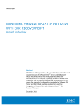 improving vmware disaster recovery with emc recoverpoint