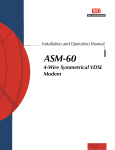 RAD Data comm ASM-60 Specifications