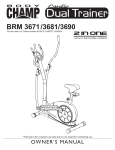 Body flex BRM 3671 Owner`s manual