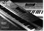 Roland EM-25 Owner`s manual