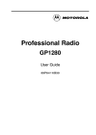 Motorola GP1280 User guide
