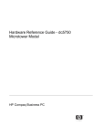 HP COMPAQ DC5750 Hardware reference guide