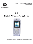 Motorola L6 GSM 1900 MHz Service manual