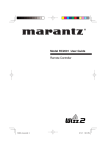 Marantz RC2001 User guide