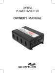 Whistler 3000 WATT Owner`s manual