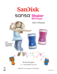SanDisk Sansa Sansa Shaker 512MB User`s manual