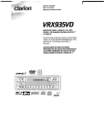 Clarion VRX93SVD Owner`s manual