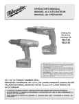 Milwaukee 0521-20 Operator`s manual