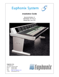 Euphonix System 5B Installation guide